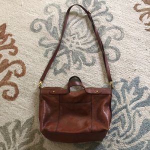 Brown leather purse